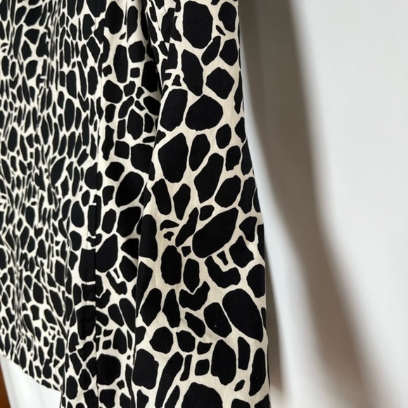 Jones New York Giraffe Print Stretch Lined Cotton White / Black Jacket Size‎ M - Picture 4 of 12